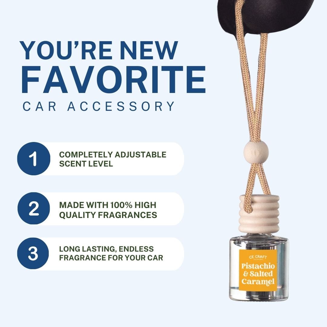 Pistachio & Salted Caramel Scented Car Freshener Vehicle Air Fresheners CE Craft