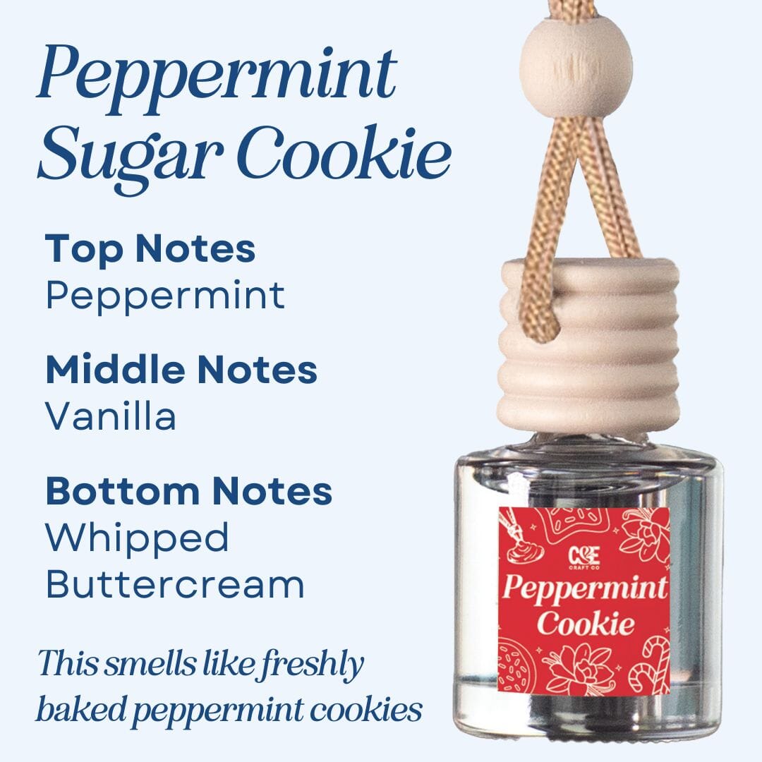 Scented Car Air Freshener Vehicle Air Fresheners CANDECraftCo Peppermint Sugar Cookie
