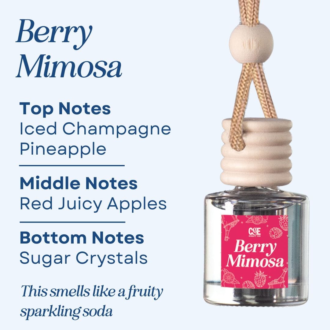 Scented Car Air Freshener Vehicle Air Fresheners CANDECraftCo Berry Mimosa