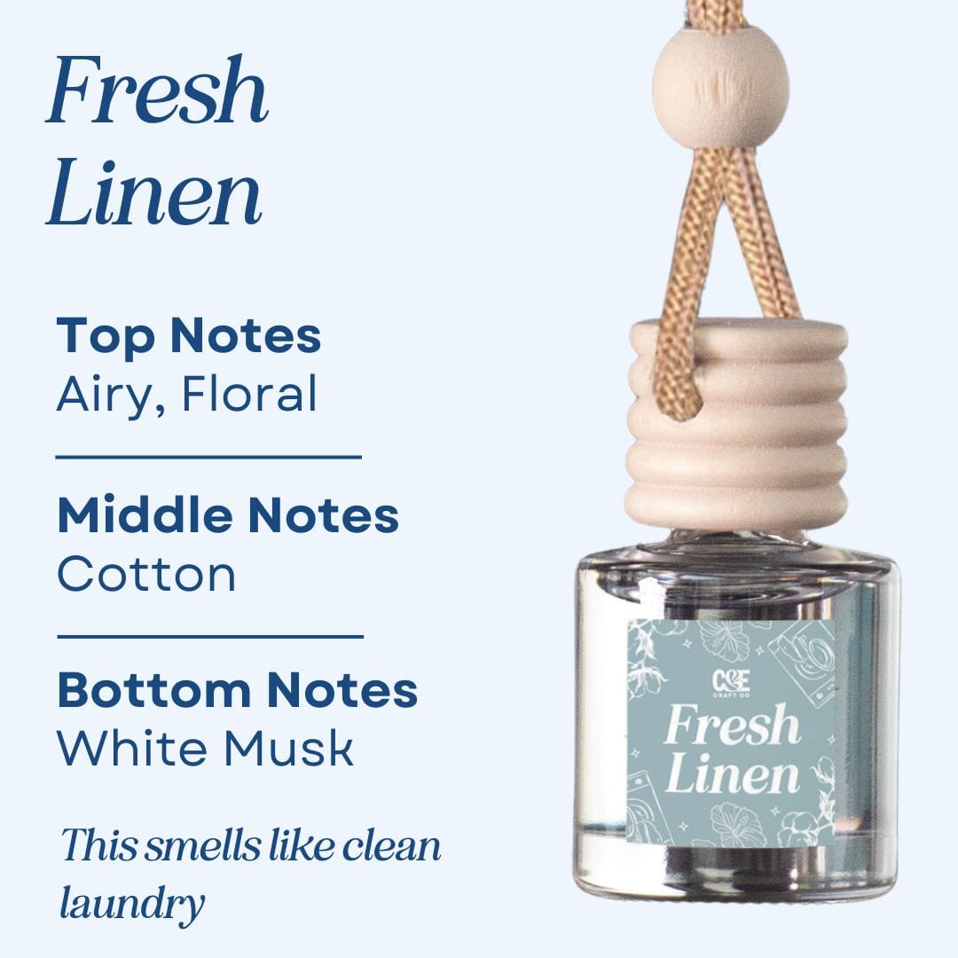 Scented Car Air Freshener Vehicle Air Fresheners CANDECraftCo Fresh Linen