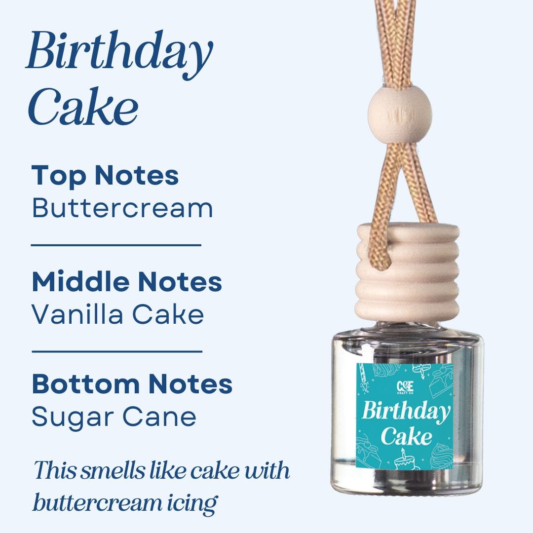 Scented Car Air Freshener Vehicle Air Fresheners CANDECraftCo Birthday Cake
