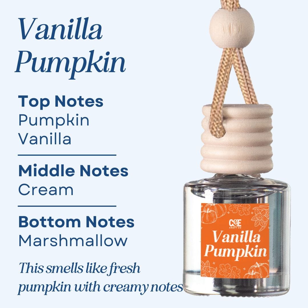 Scented Car Air Freshener Vehicle Air Fresheners CANDECraftCo Vanilla Pumpkin