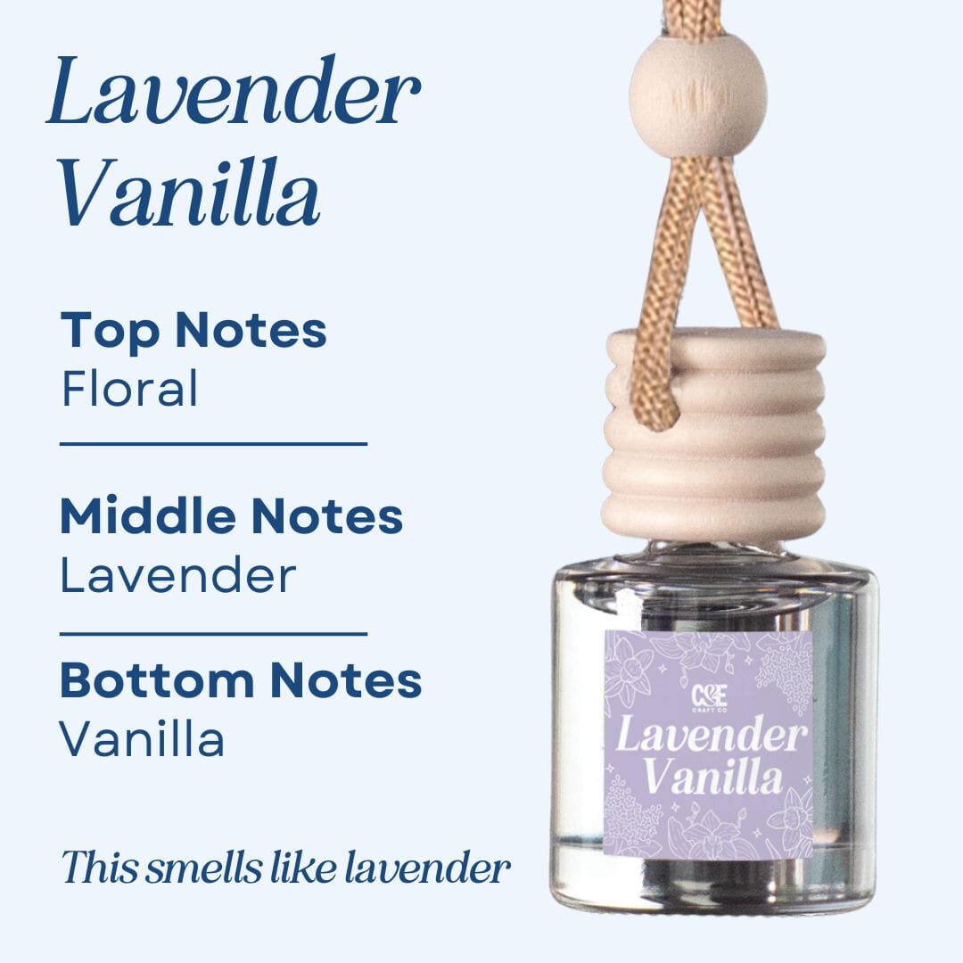 Scented Car Air Freshener Vehicle Air Fresheners CANDECraftCo Lavender Vanilla