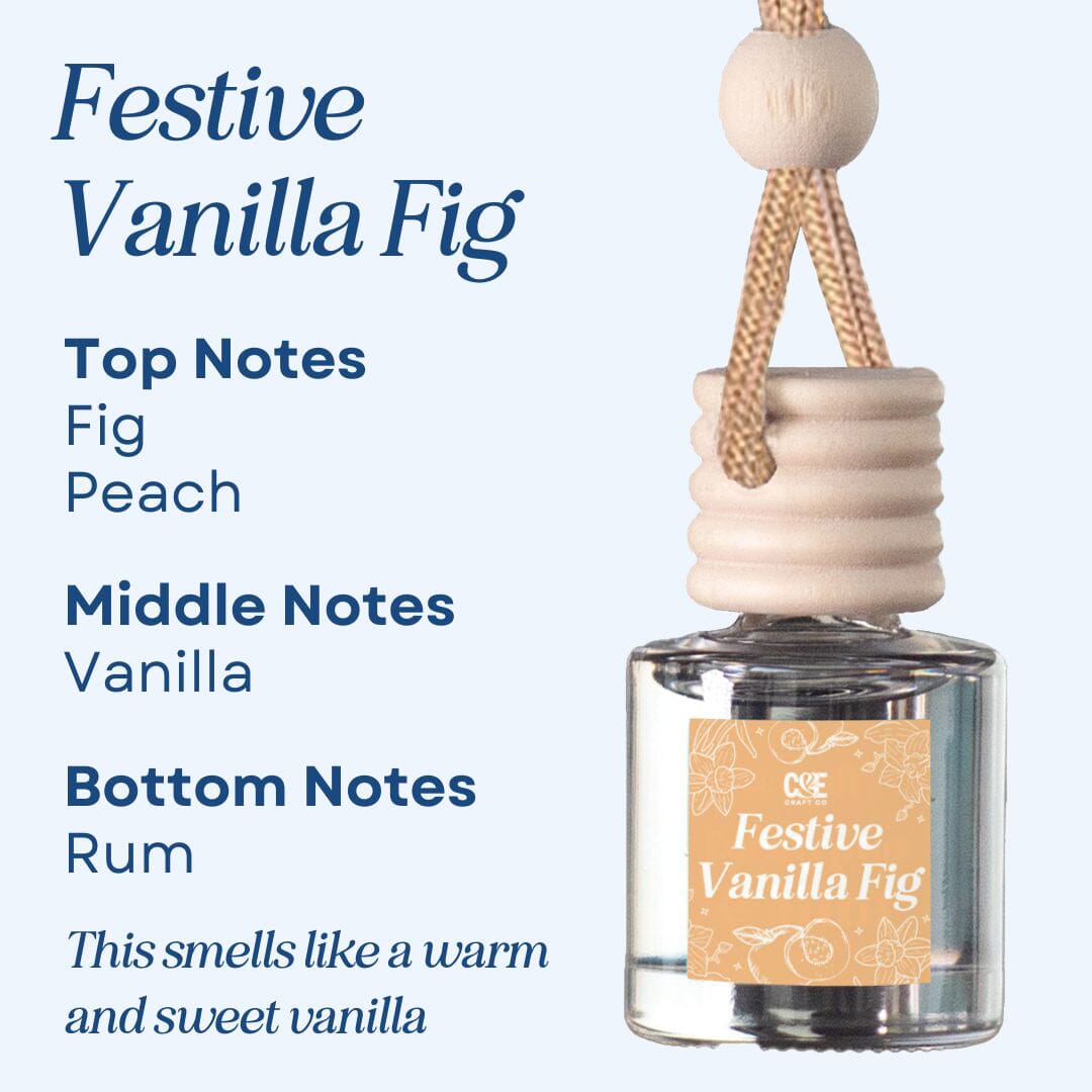 Scented Car Air Freshener Vehicle Air Fresheners CANDECraftCo Festive Vanilla Fig
