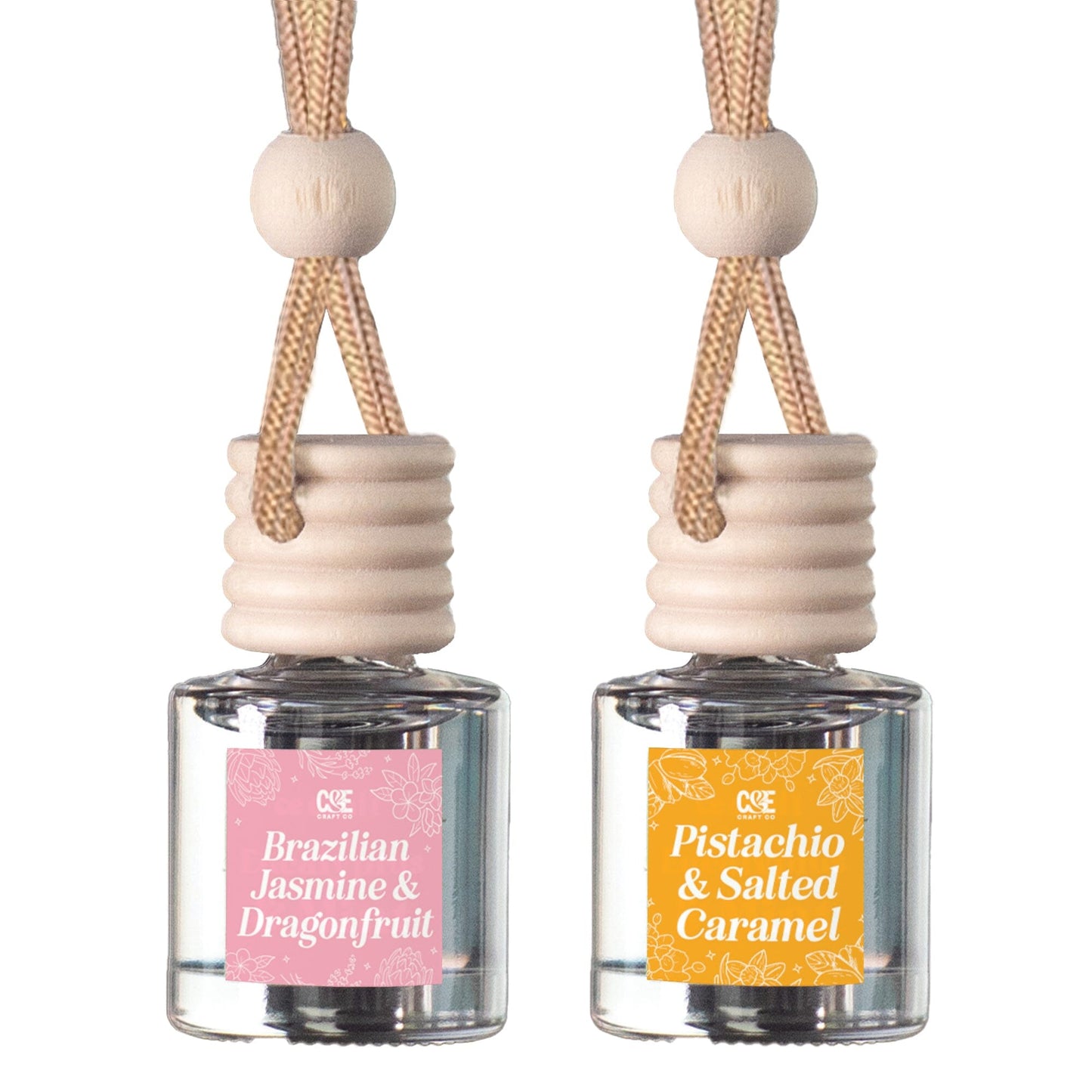Scented Car Freshener 2 Pack C & E Craft Co Pistachio & Brazilian Jasmine