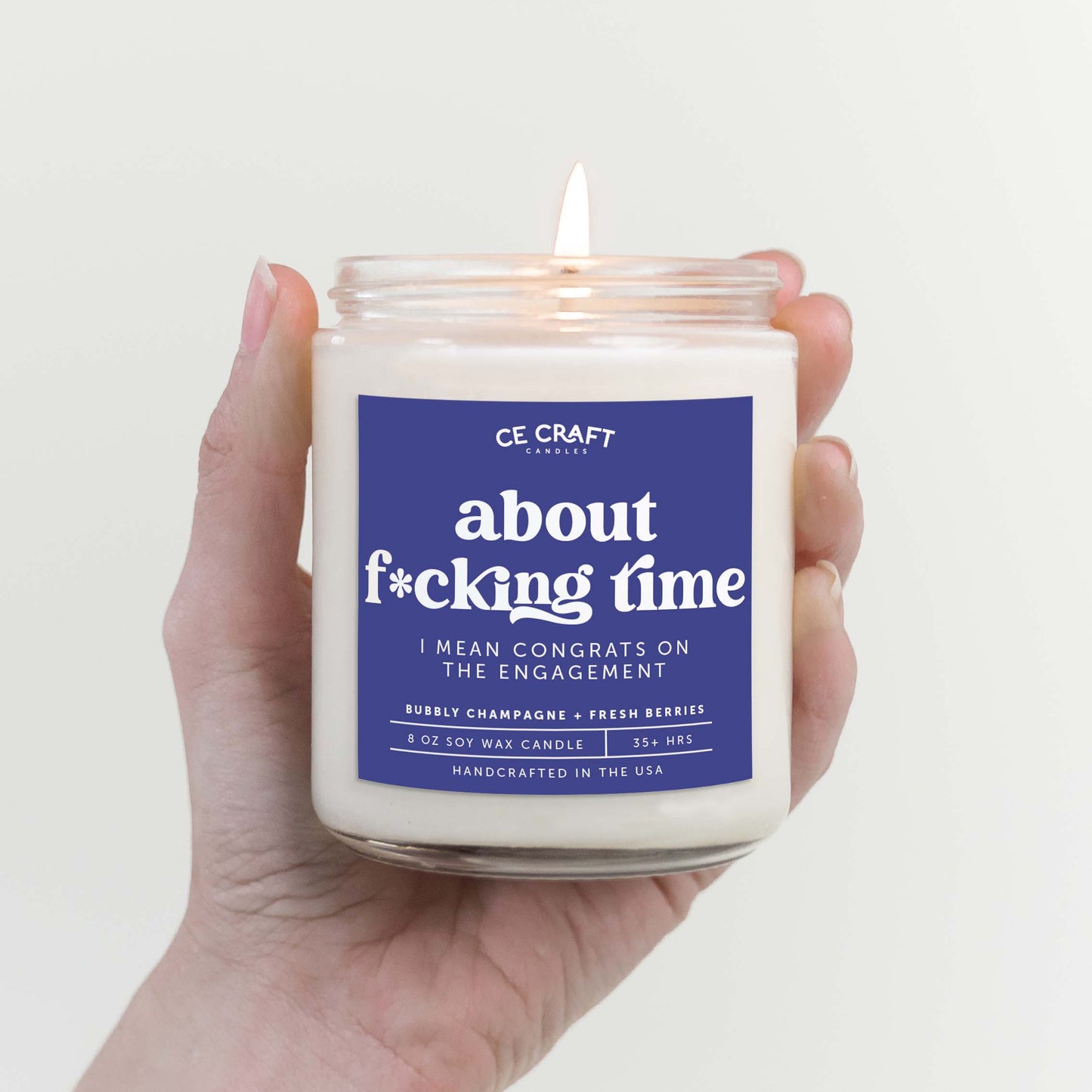About F*cking Time, I Mean Congrats on Your Engagement Candle Candles CE Craft