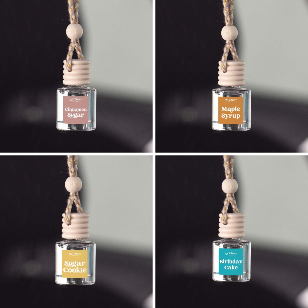 Bakery Scents 4 Pack Scented Car Fresheners Bundle Vehicle Air Fresheners CE Craft