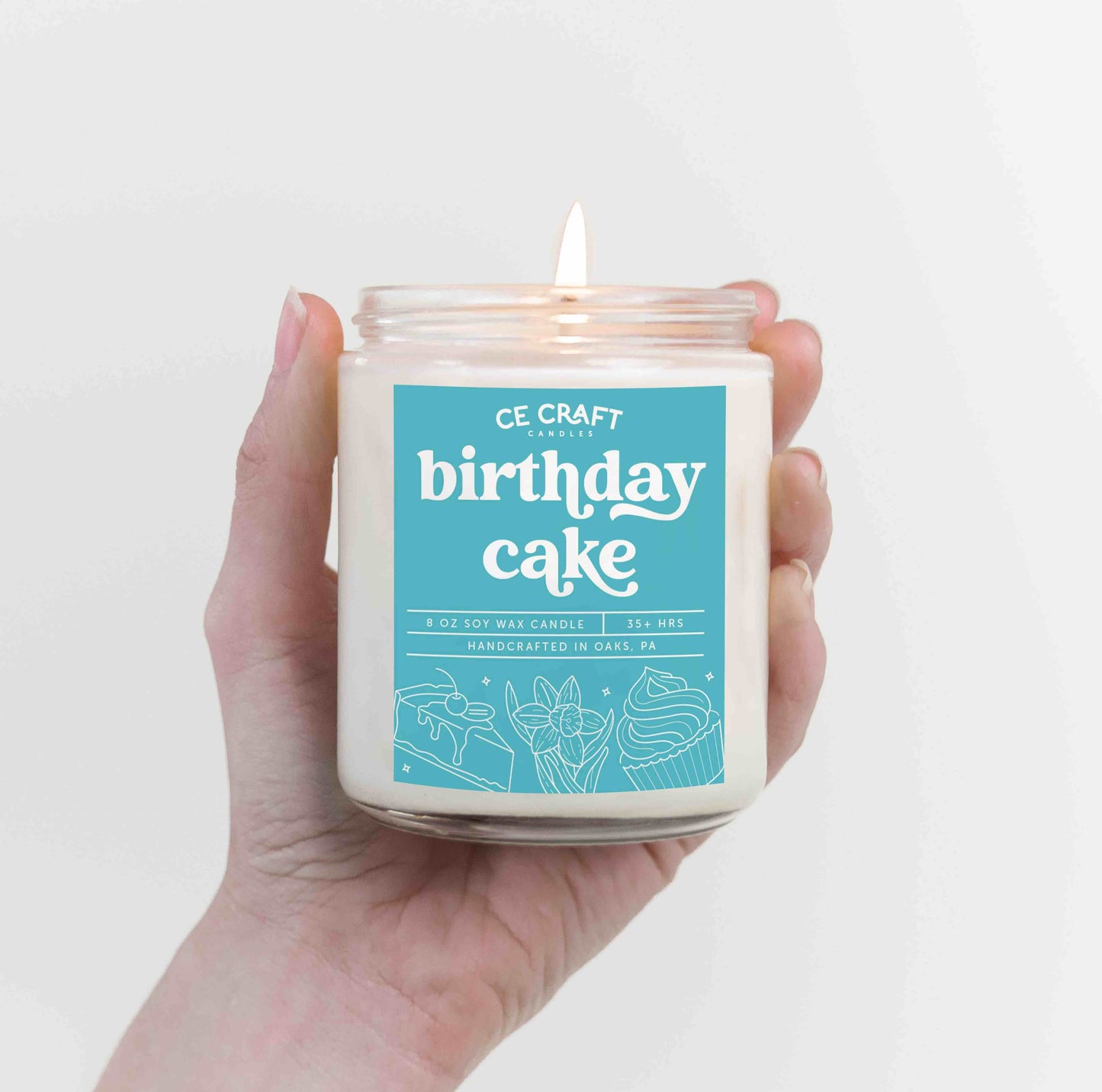 Birthday Cake Scented Candle Candles CE Craft