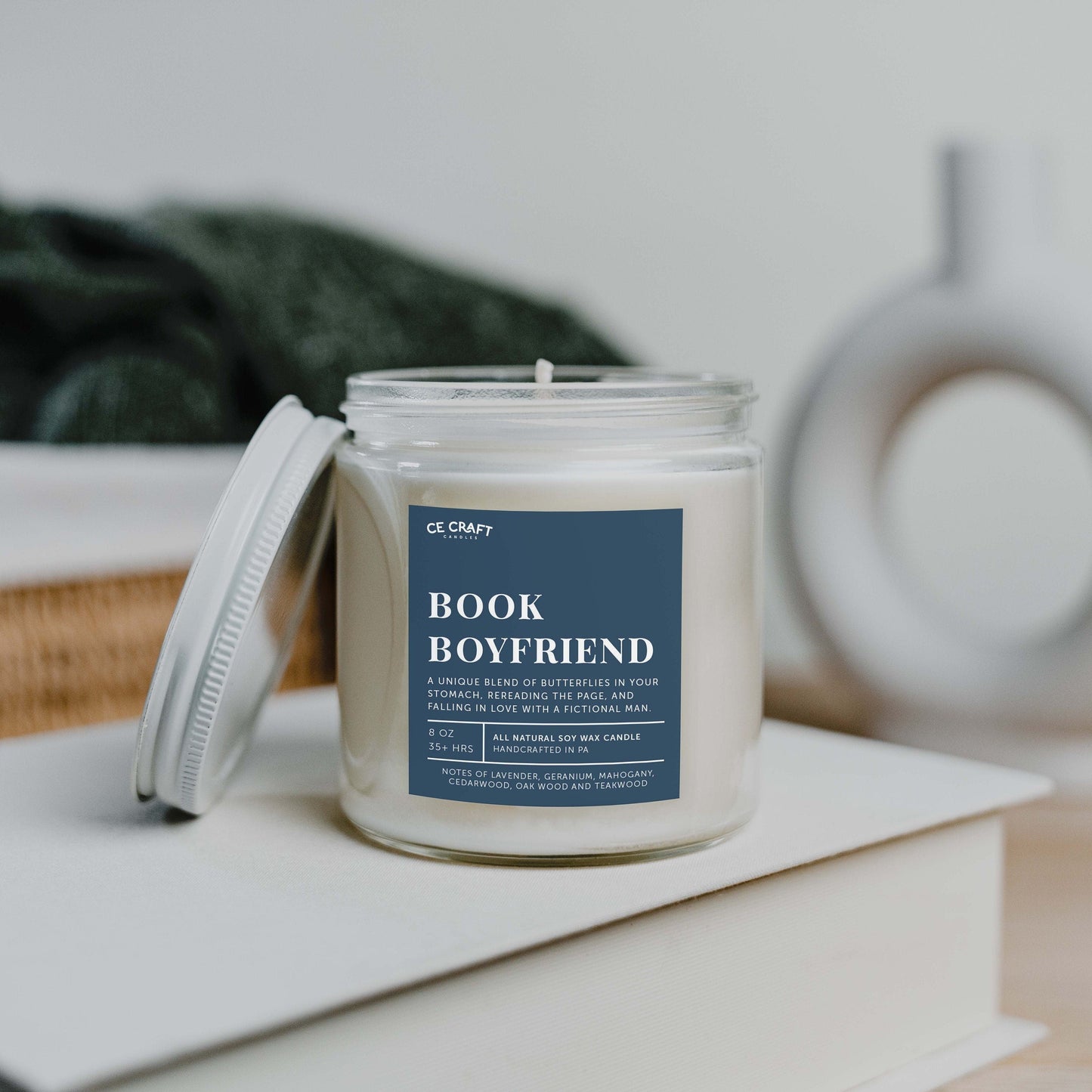 Book Boyfriend Candle Candle CE Craft