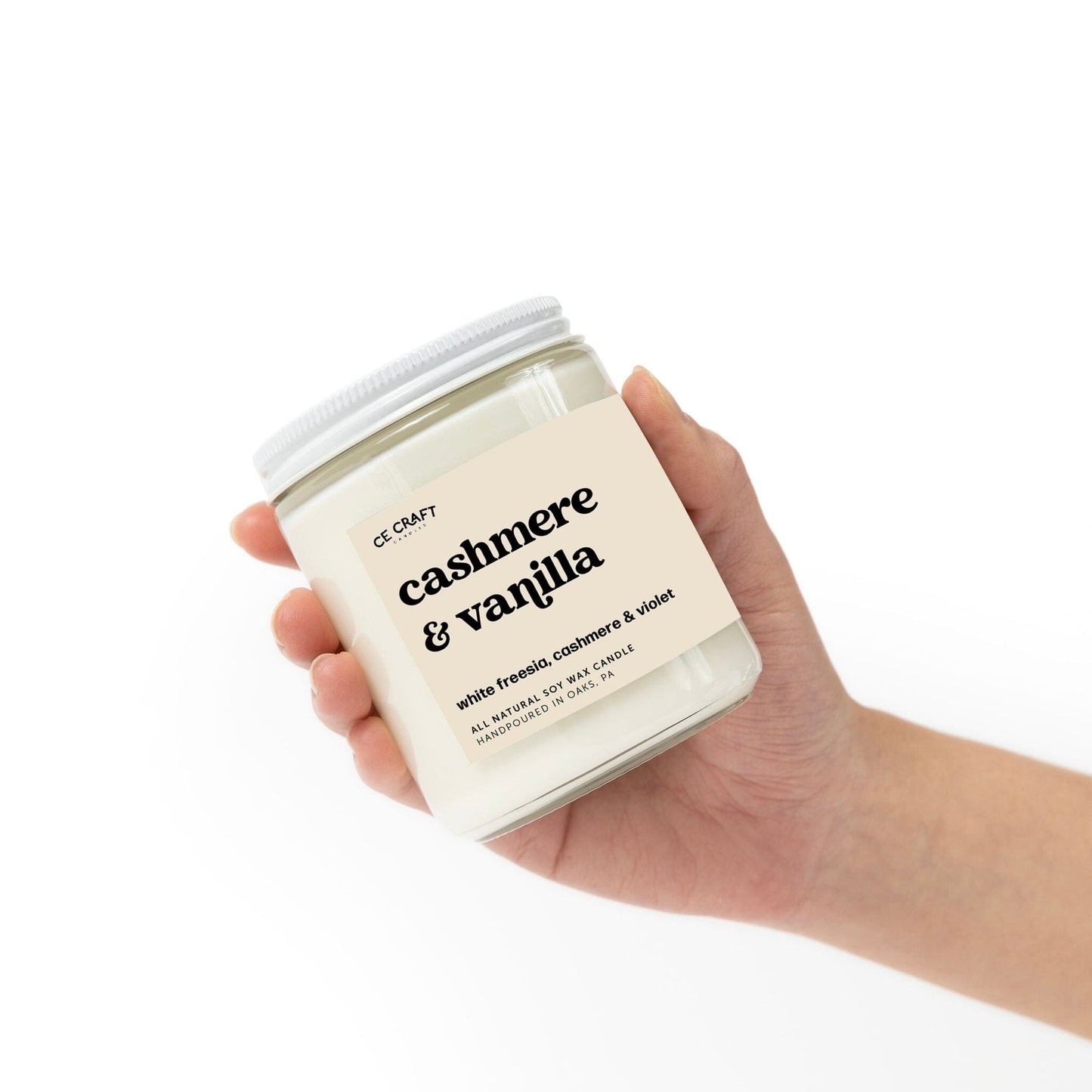 Cashmere + Vanilla Scented Candle Candles CE Craft