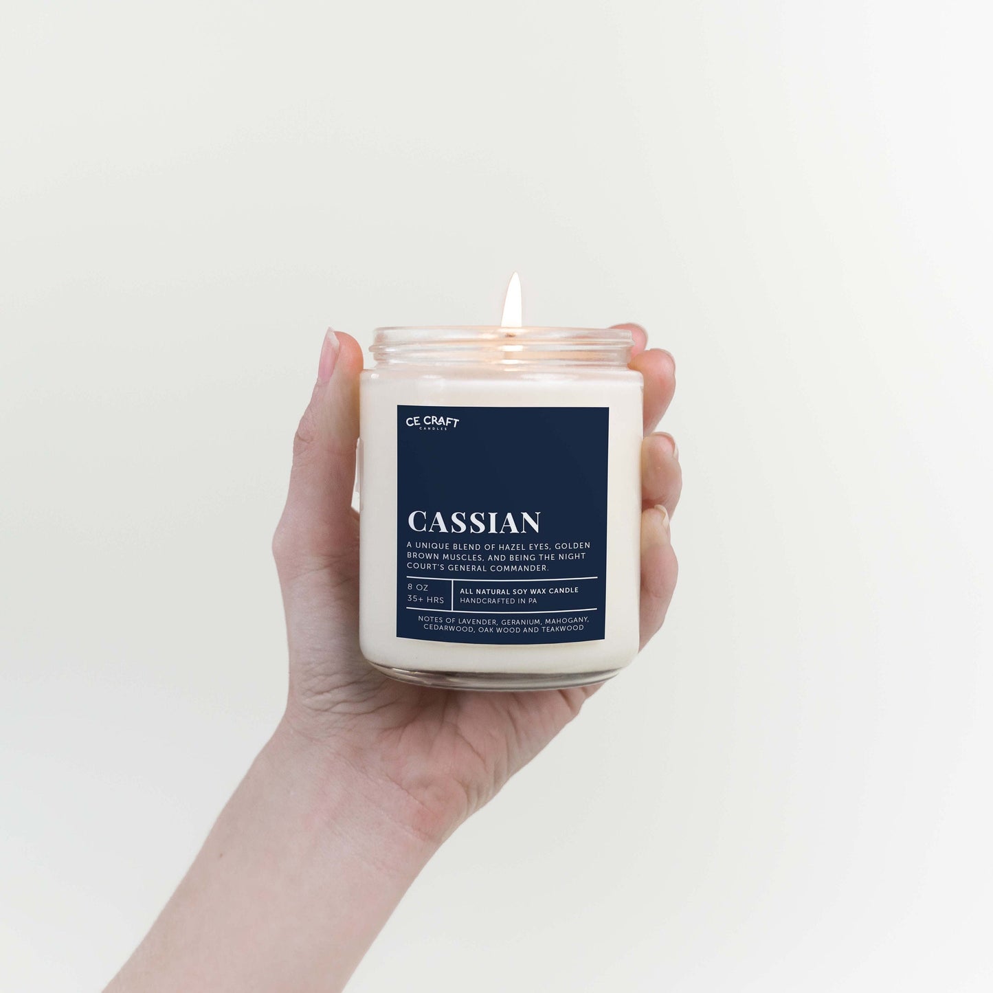 Cassian Scented Soy Wax Candle - A Court of Thrones and Roses Inspired Candle C & E Craft Co