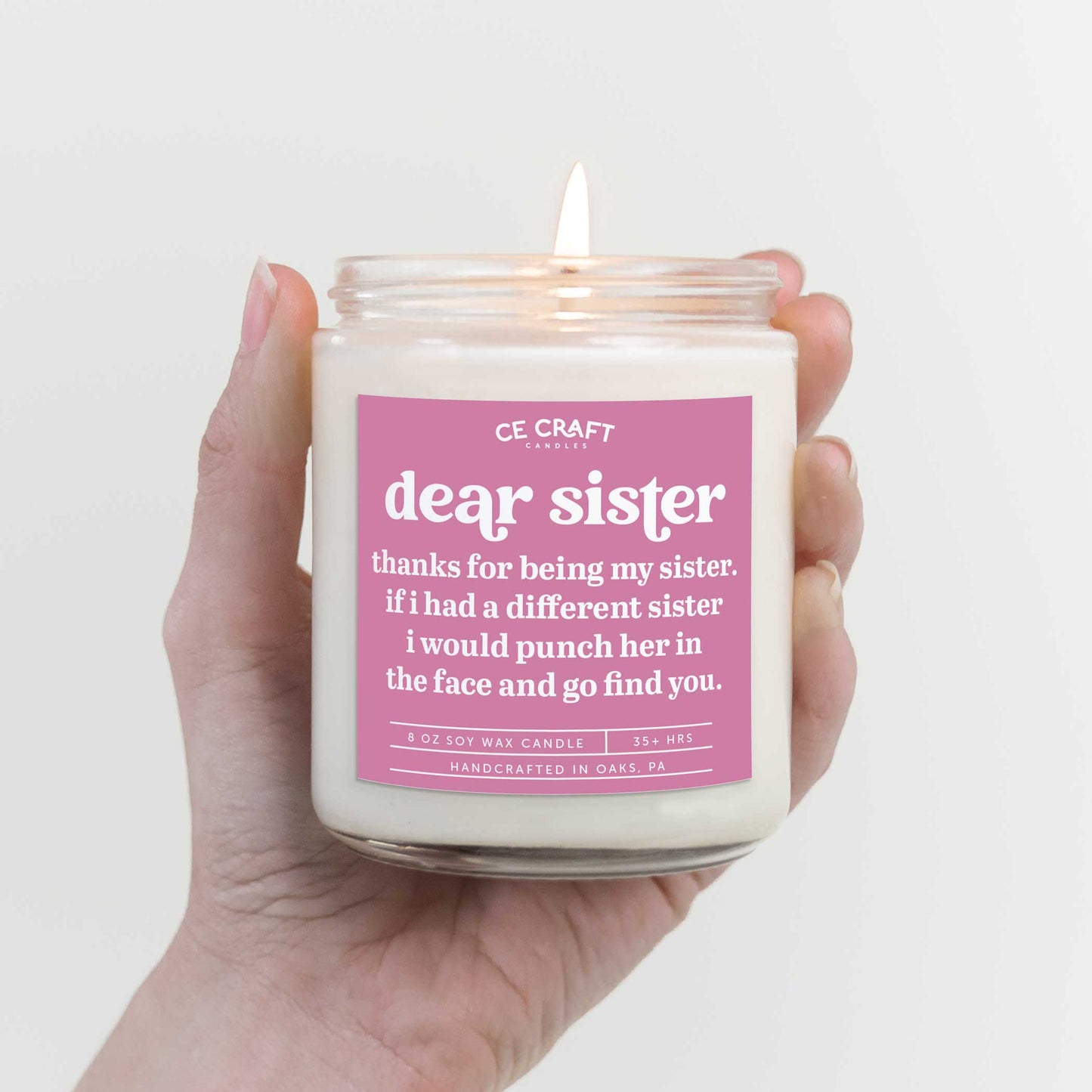 Dear Sister Candle Candles CE Craft