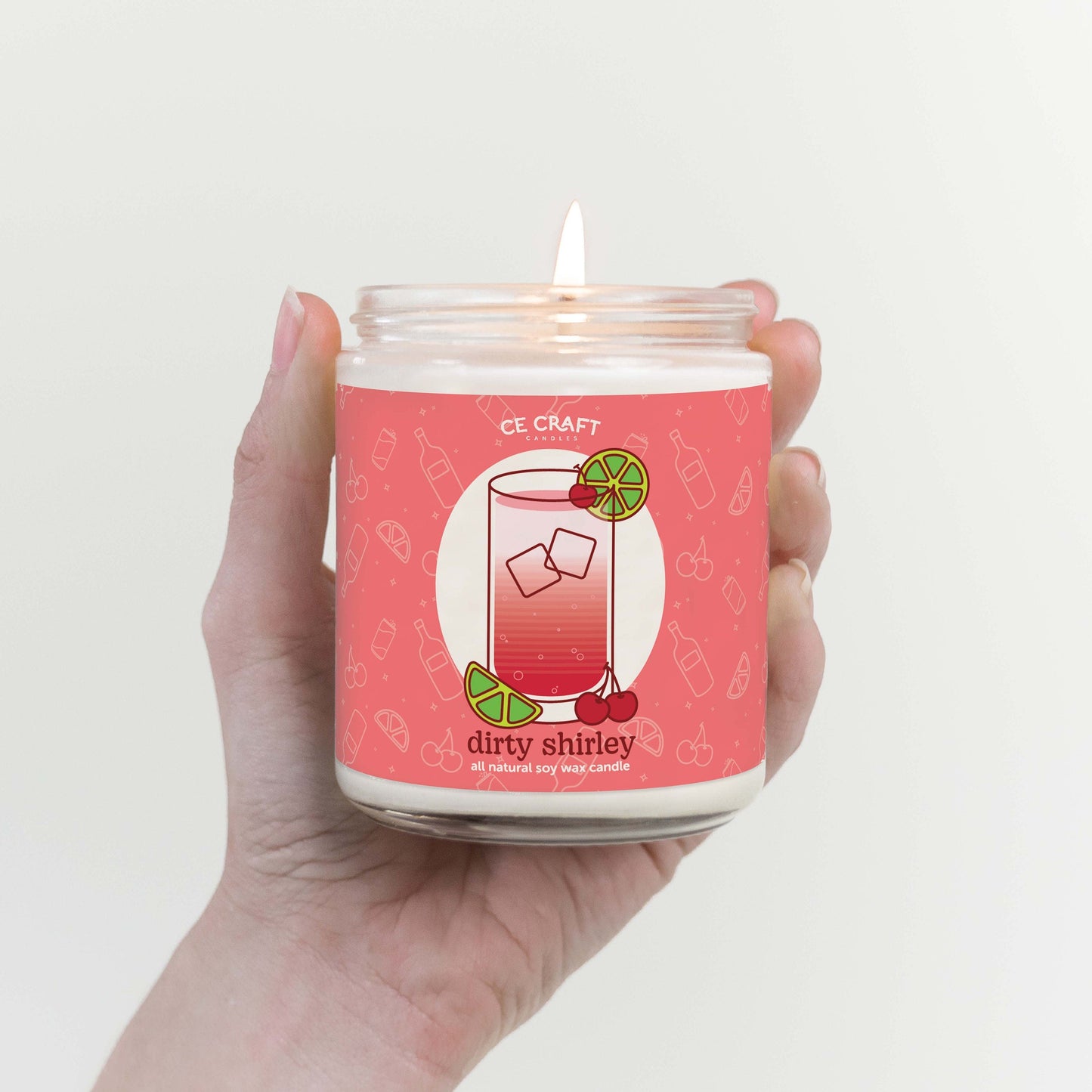 Dirty Shirley Cocktail Scented Candle C & E Craft Co