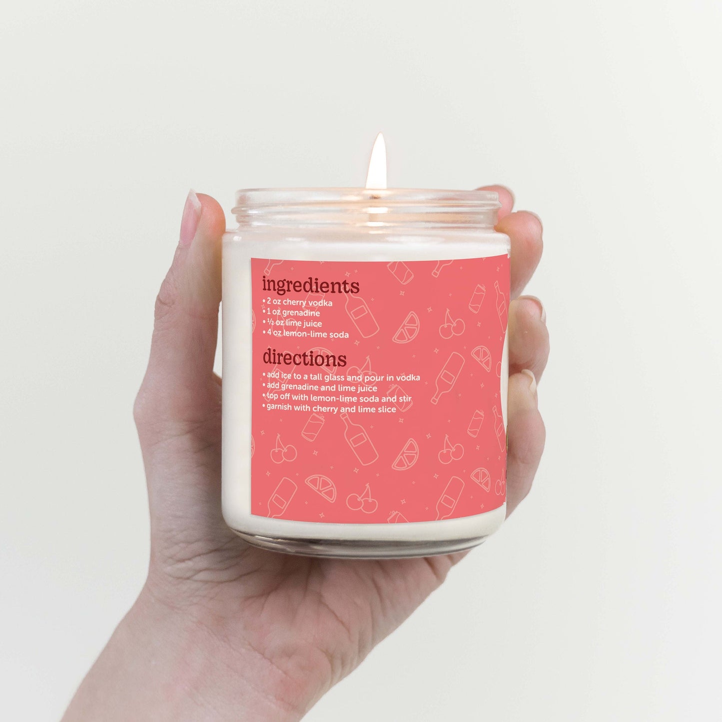 Dirty Shirley Cocktail Scented Candle C & E Craft Co