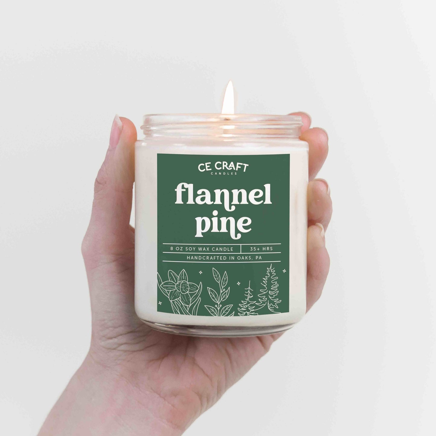 Flannel Pine Scented Candle Candles CE Craft