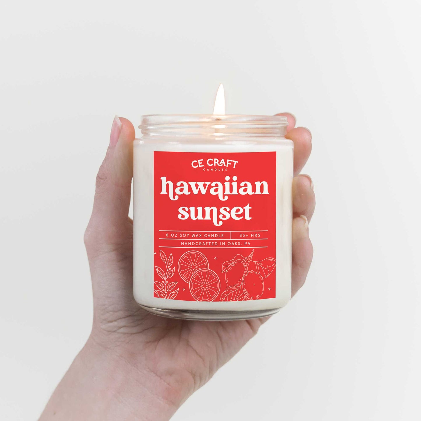 Hawaiian Sunset Scented Candle Candles CE Craft