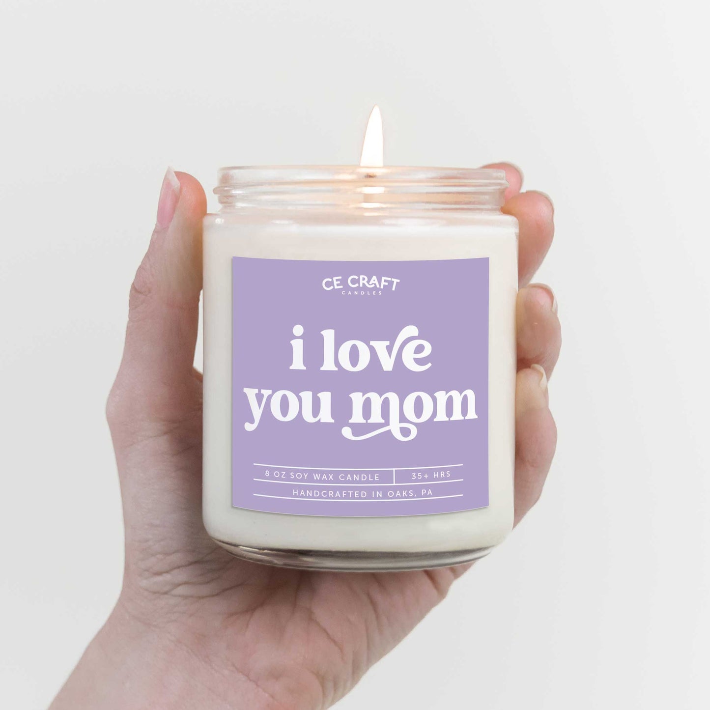 I Love You Mom Candle Candles CE Craft