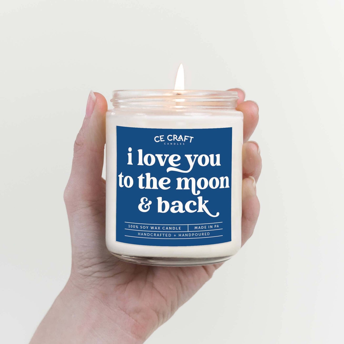 I Love You to the Moon and Back Candle Candles CE Craft