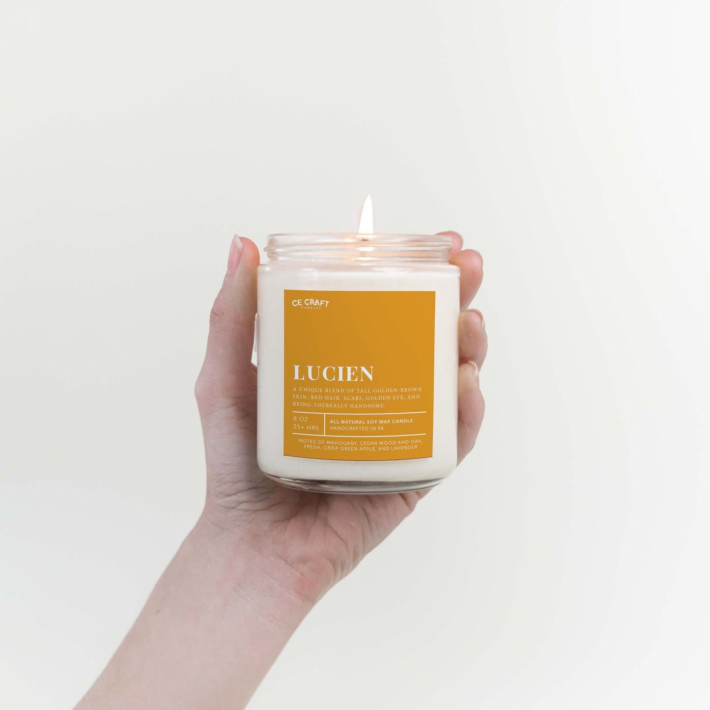 Lucien Scented Soy Wax Candle - A Court of Thrones and Roses Candle C & E Craft Co