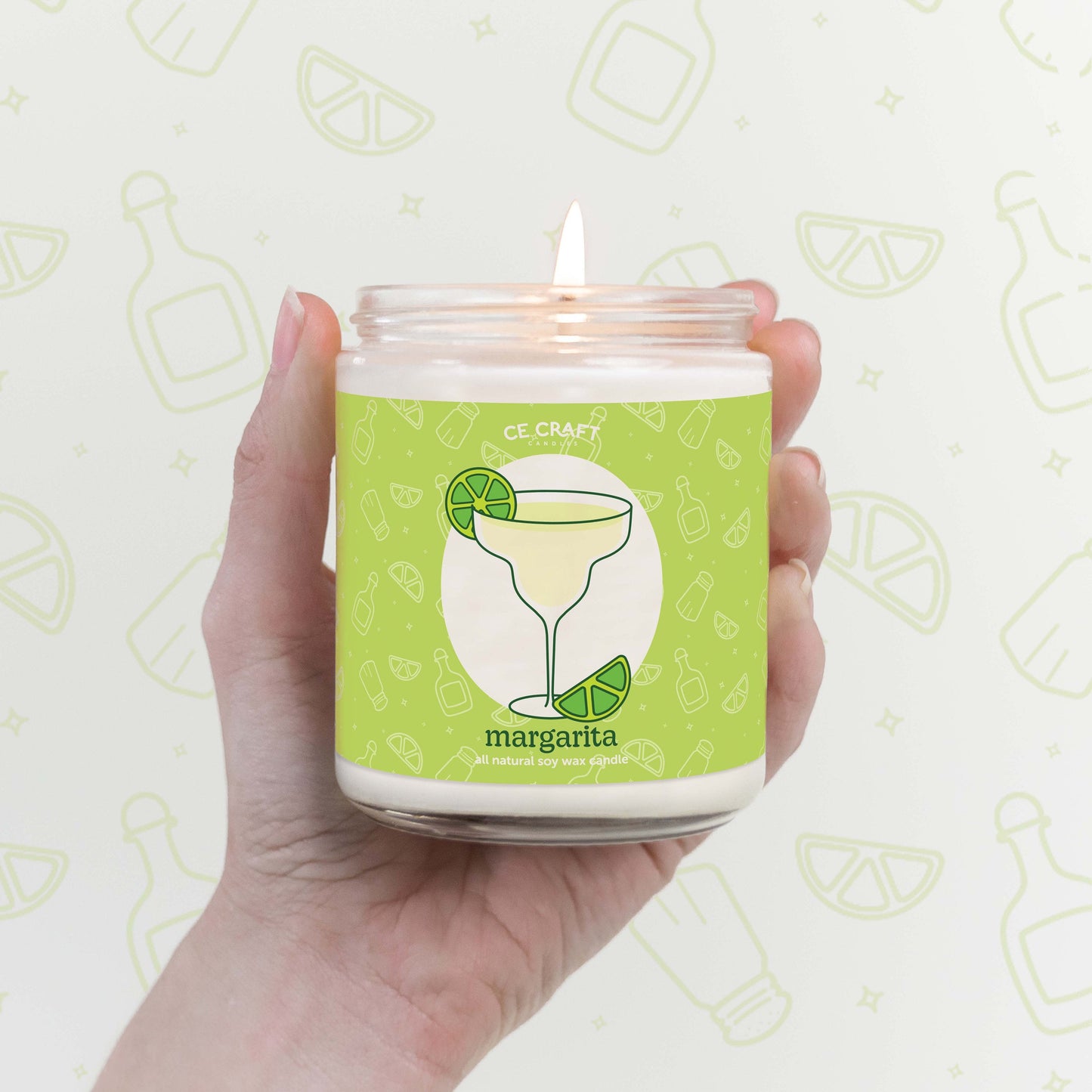Margarita Cocktail Inspired Scented Candle C & E Craft Co