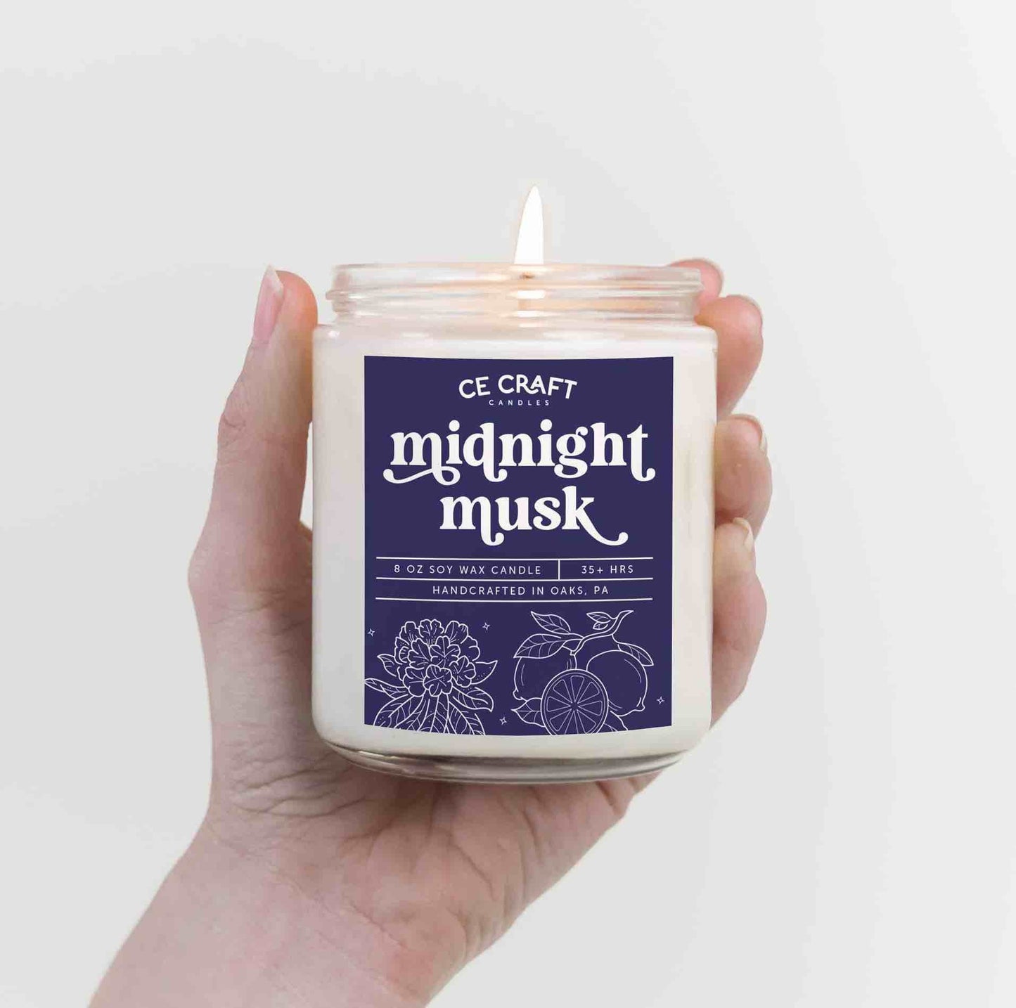 Midnight Musk Scented Candle Candles CE Craft