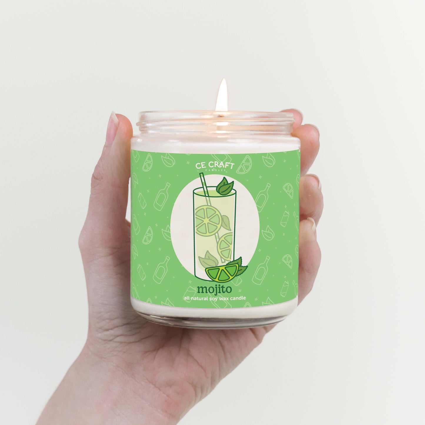 Mojito Cocktail Scented Candle C & E Craft Co