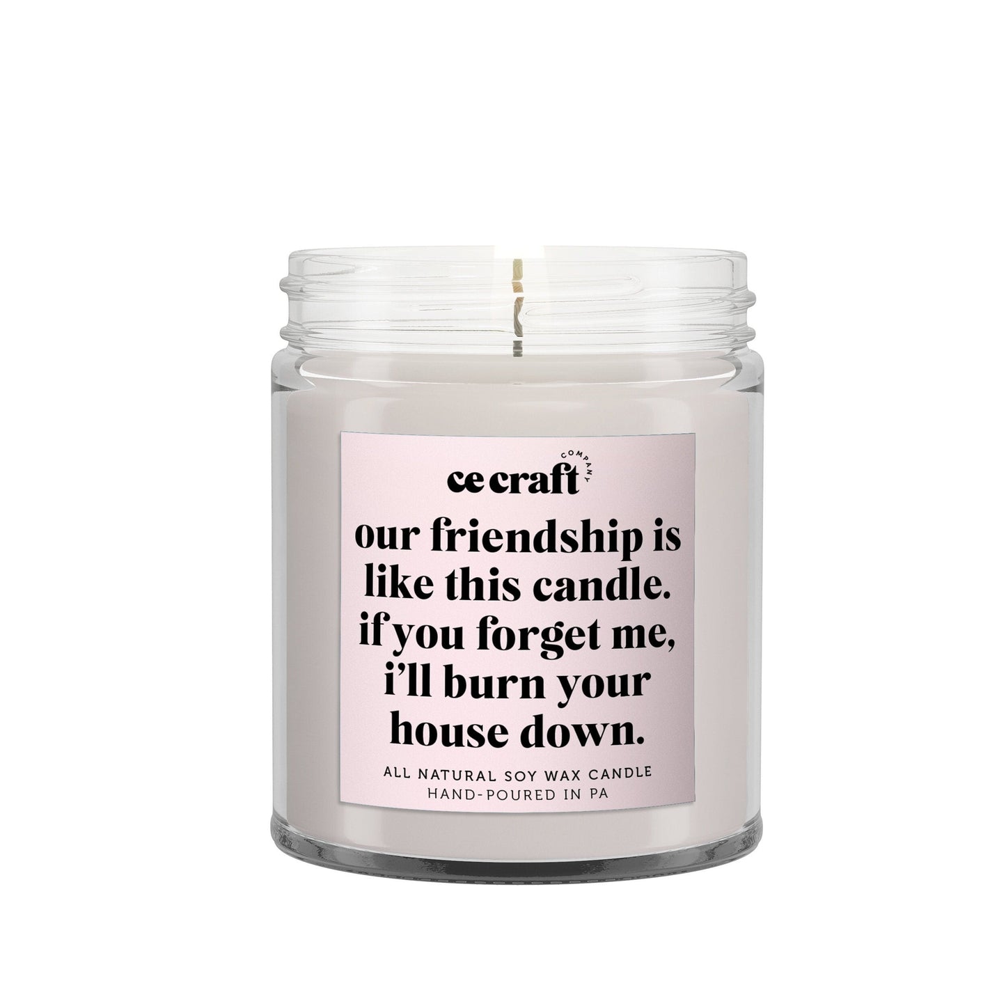 Our Friendship is Like A Candle Candle C & E Craft Co
