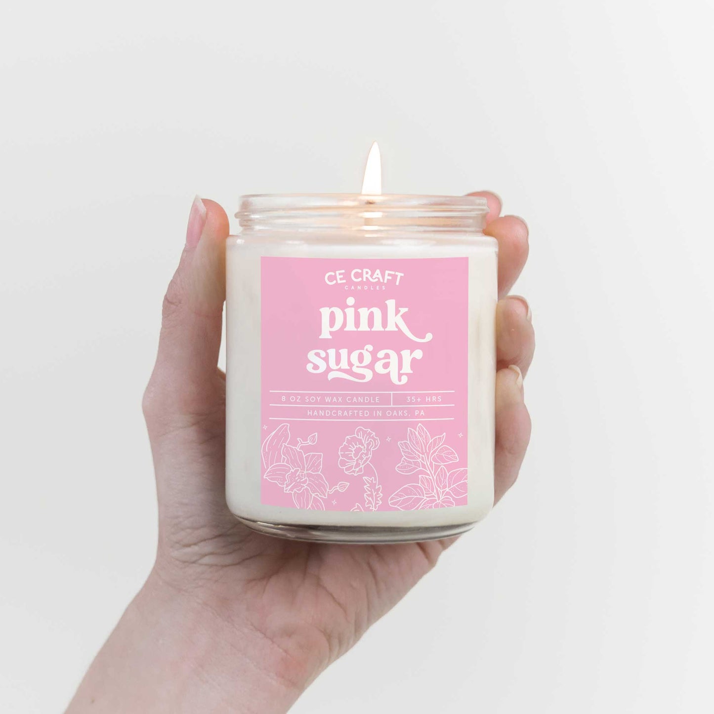 Pink Sugar Scented Candle Candles CE Craft