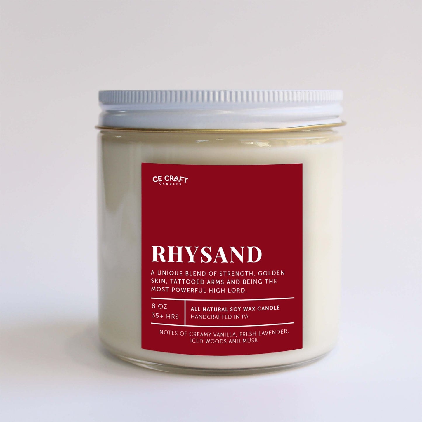 Rhysand Scented Soy Wax Candle - A Court of Thrones and Roses Inspired Candle C & E Craft Co