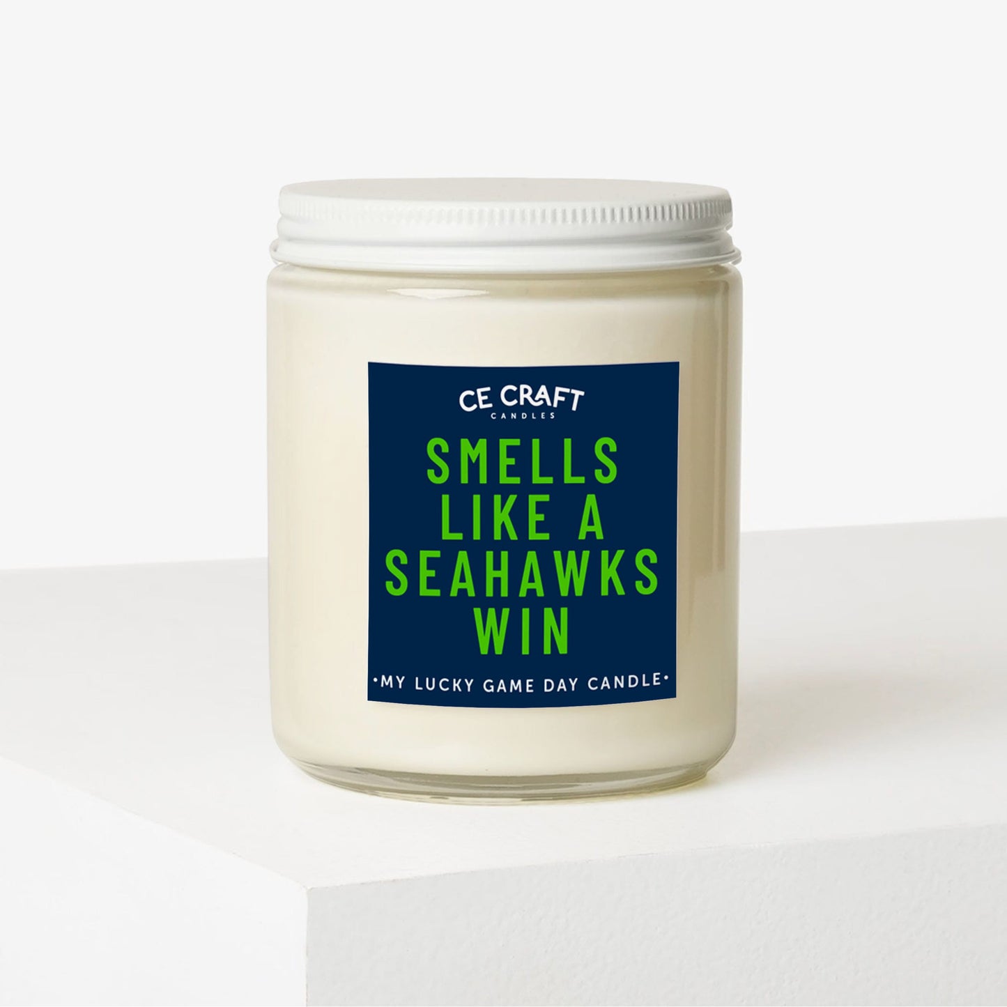 Smells Like a Seahawks Win Scented Candle C & E Craft Co