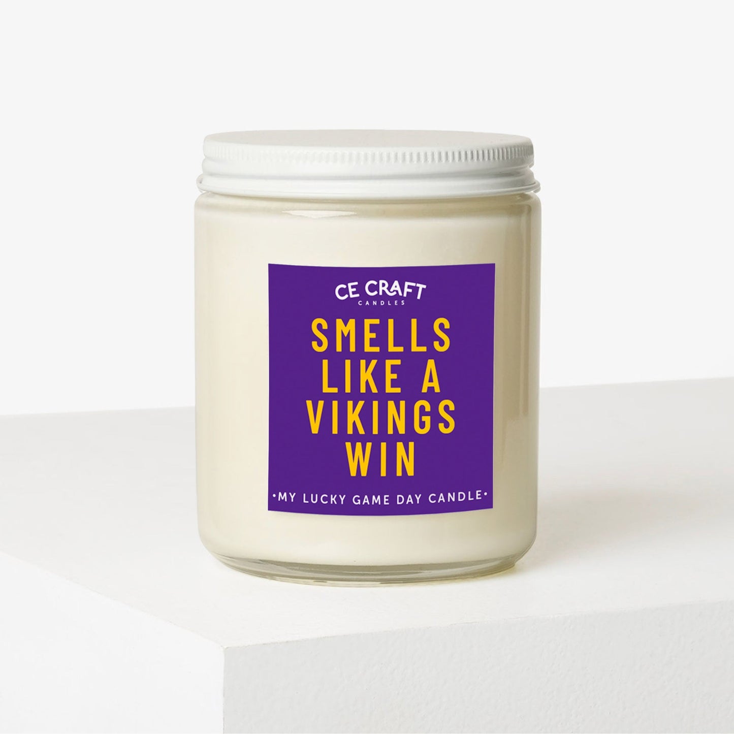 Smells Like a Vikings Win Scented Candle C & E Craft Co