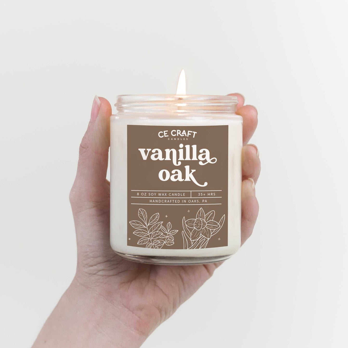 Vanilla Oak Scented Candle Candles CE Craft