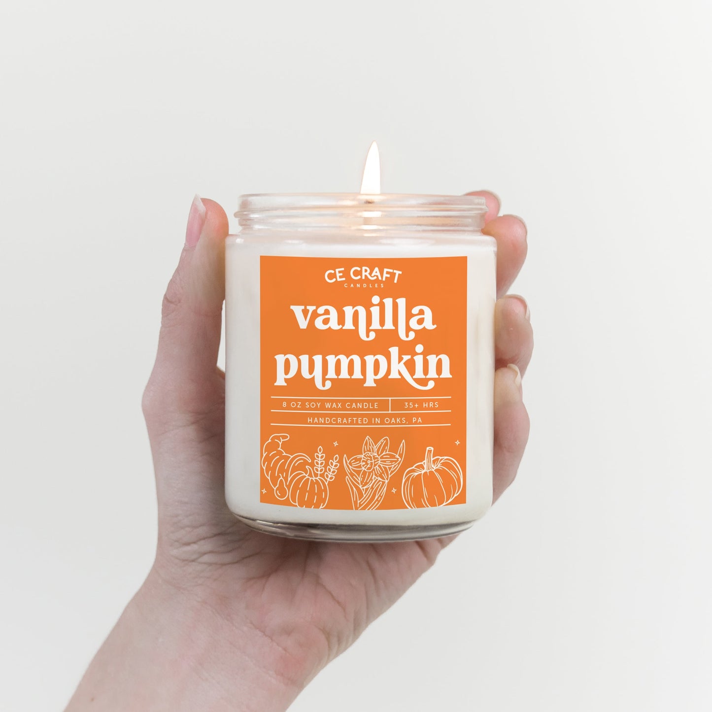 Vanilla Pumpkin Scented Candle Candles CE Craft