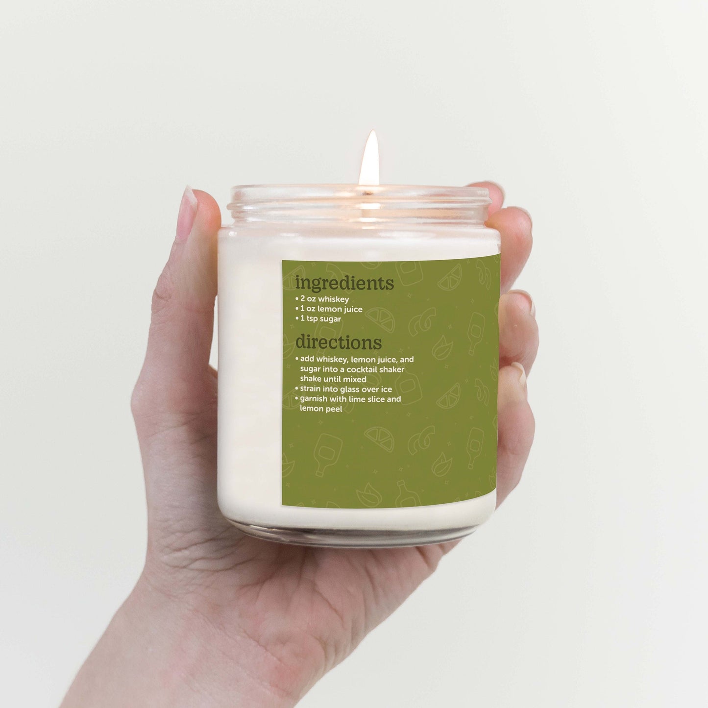 Whiskey Sour Cocktail Scented Candle C & E Craft Co
