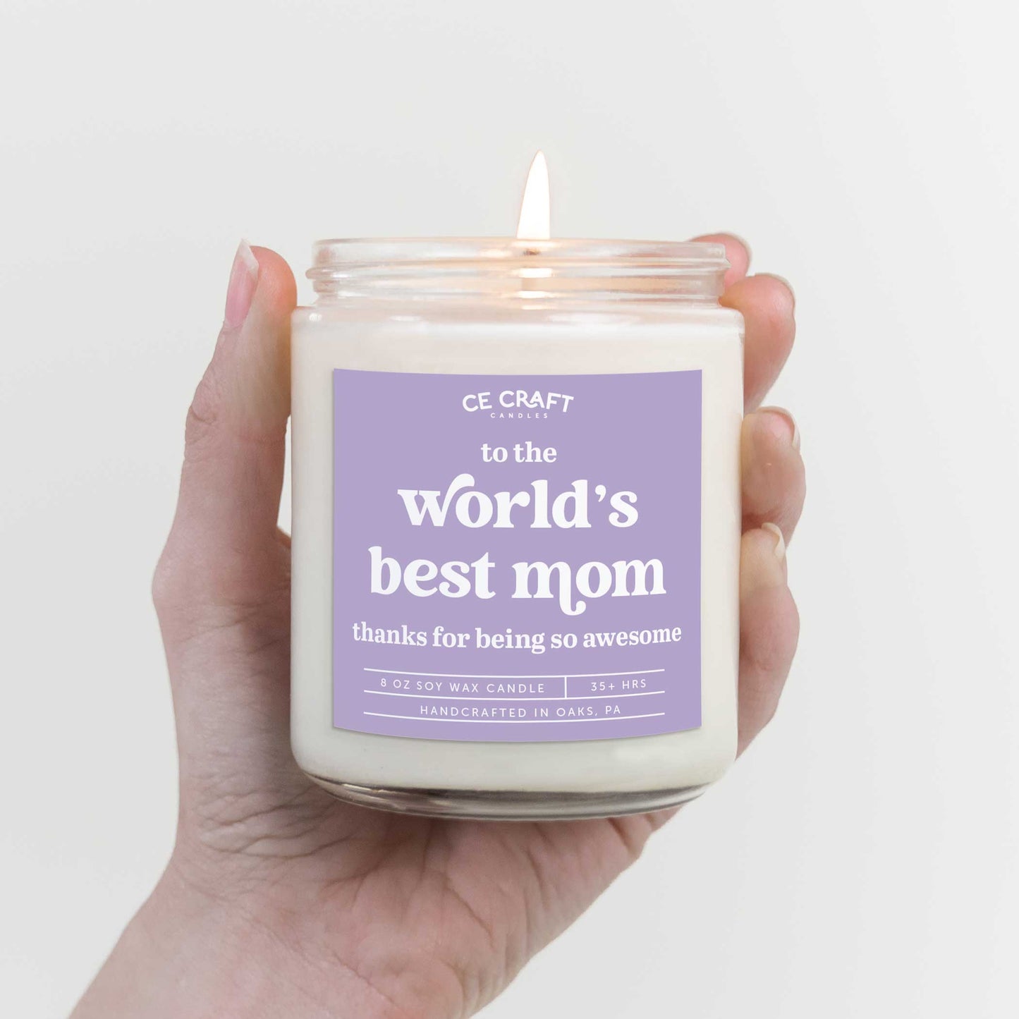 World's Best Mom Soy Wax Candle Candles CE Craft