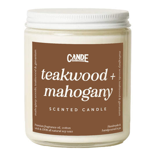 Teakwood + Mahogany Scented Candle