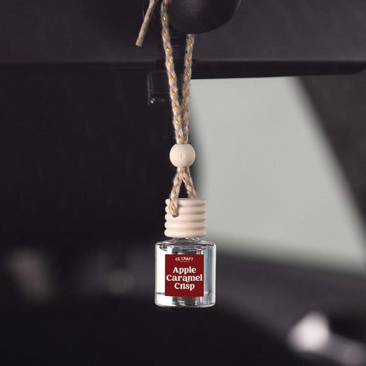 Apple Caramel Crisp Scented Car Diffuser | Hanging Car Air Freshener Candles CE Craft 
