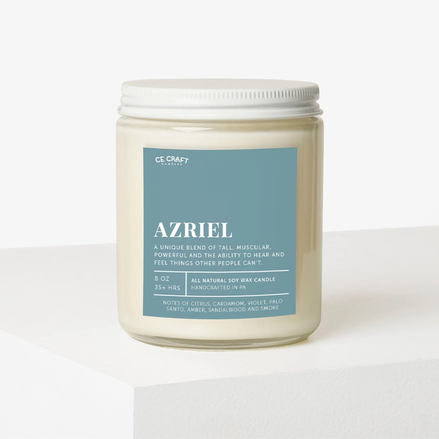 Azriel Scented Soy Wax Candle - A Court of Thrones and Roses Inspired Candle C & E Craft Co