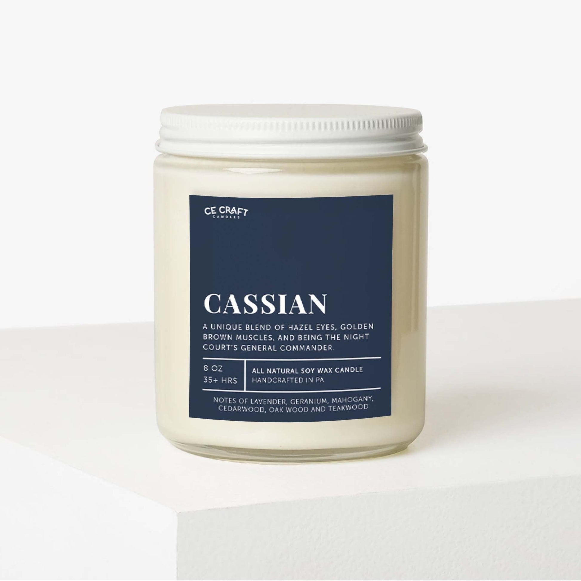 Cassian Scented Soy Wax Candle - A Court of Thrones and Roses Inspired Candle C & E Craft Co 