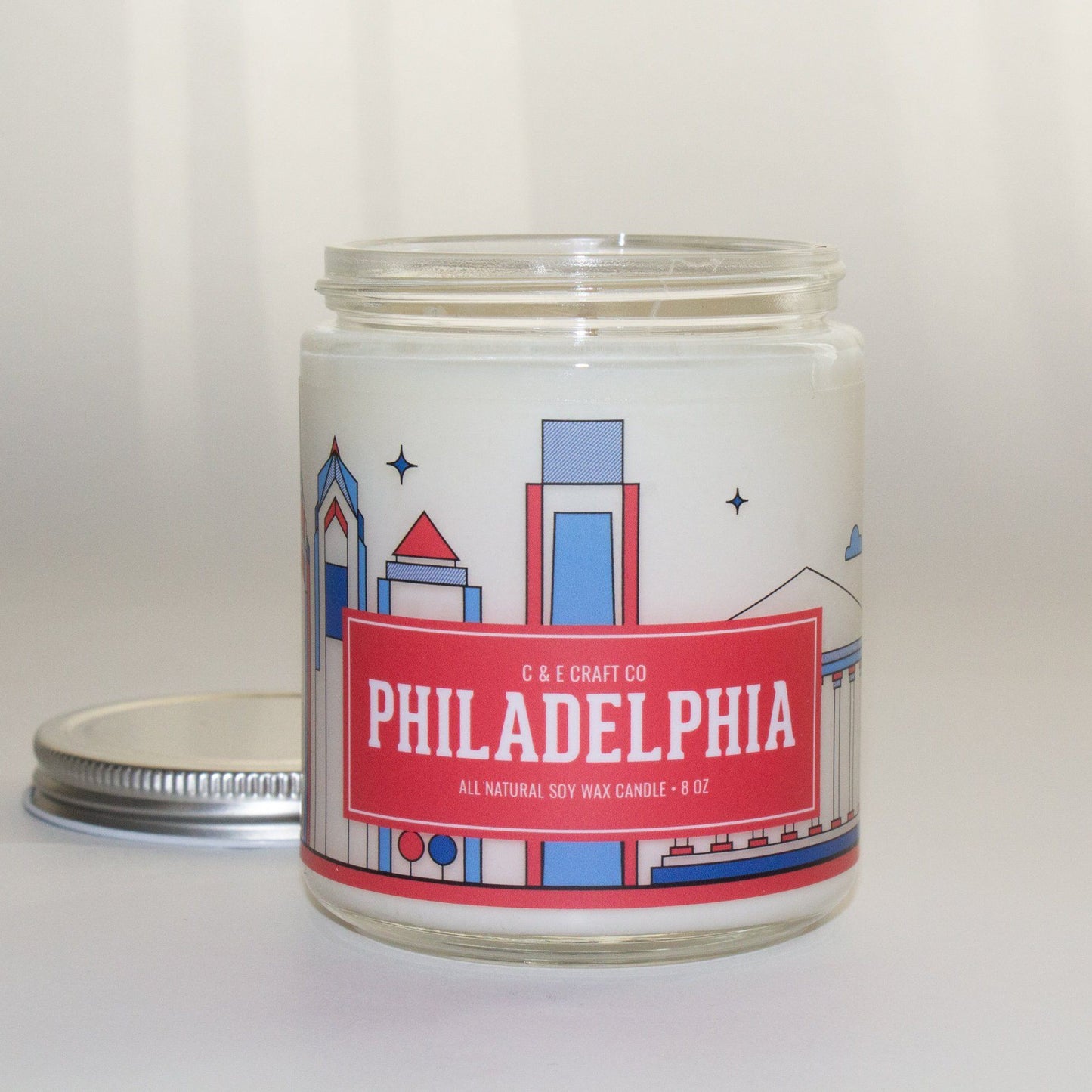 C&E - Philadelphia Skyline - Soy Wax Candle - Philadelphia Gift C & E Craft Co 