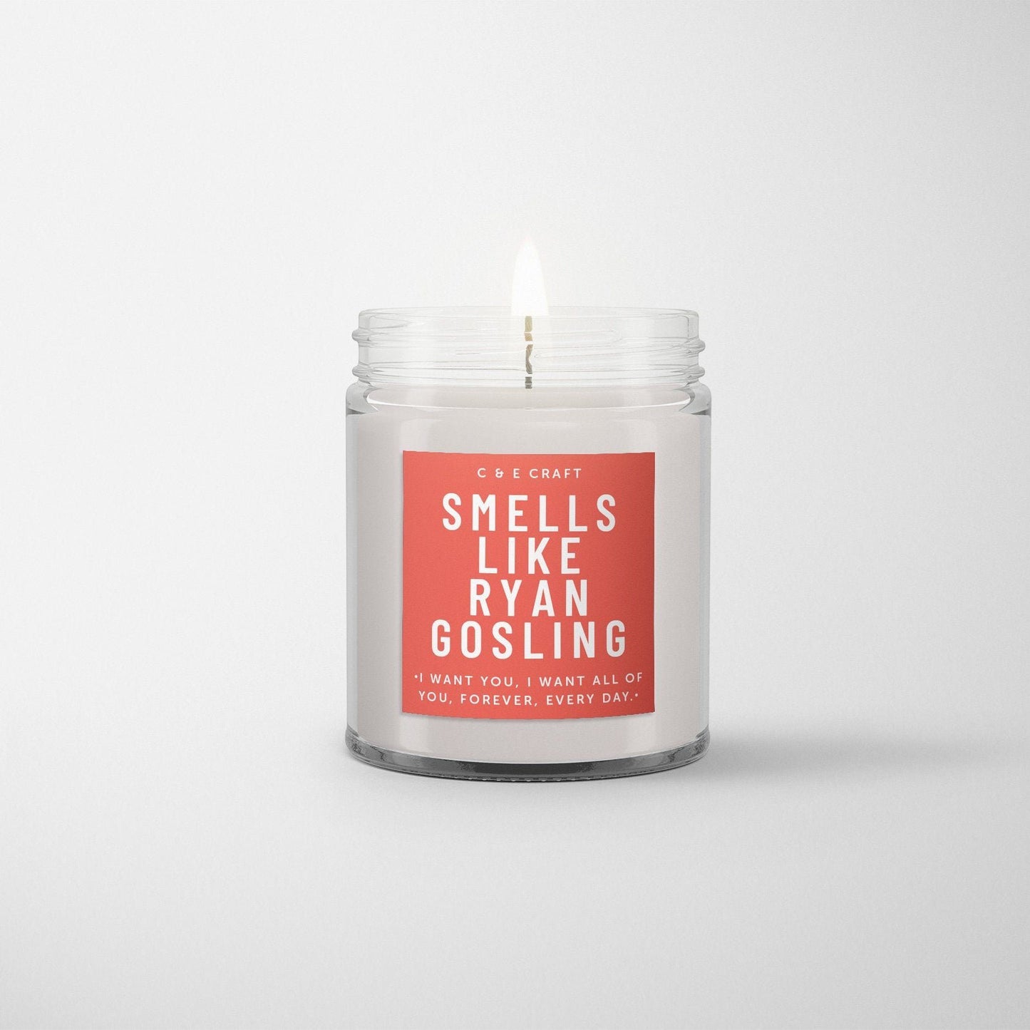 C&E - Smells Like Ryan Gosling Soy Wax Candle - Smells Like Candle - Gift for Her C & E Craft Co 