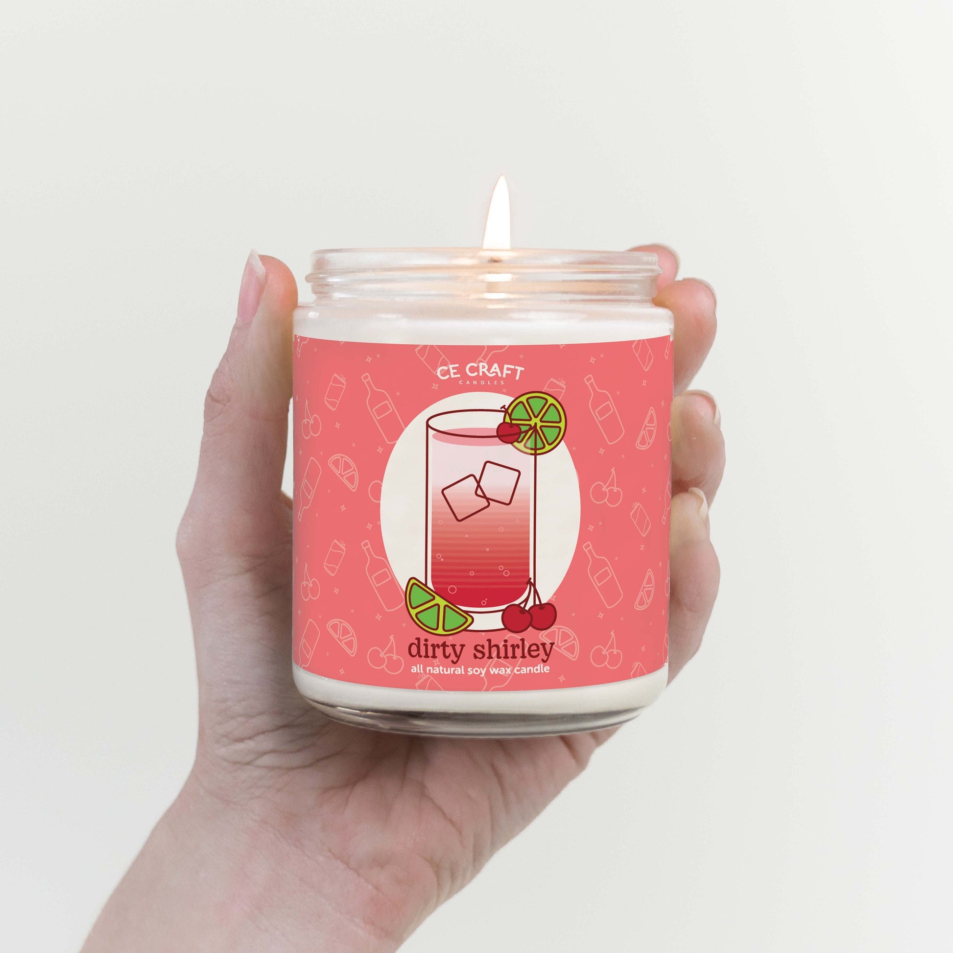 Dirty Shirley Cocktail Scented Candle C & E Craft Co 
