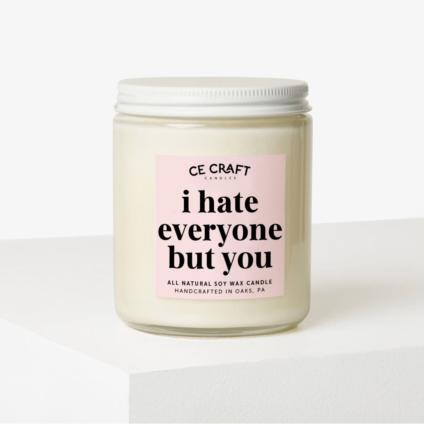 I Hate Everyone but You Candle Candles CE Craft 