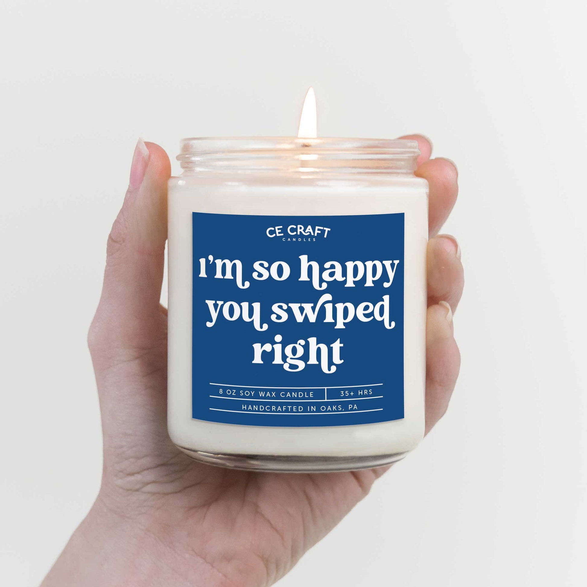 I'm So Happy You Swiped Right Candle Candles CE Craft 