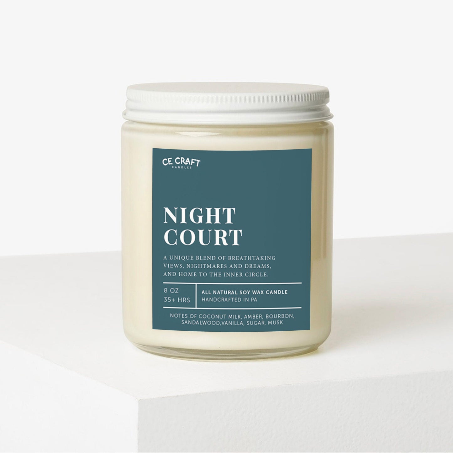 Night Court Scented Soy Wax Candle - A Court of Thrones and Roses InspireD C & E Craft Co 