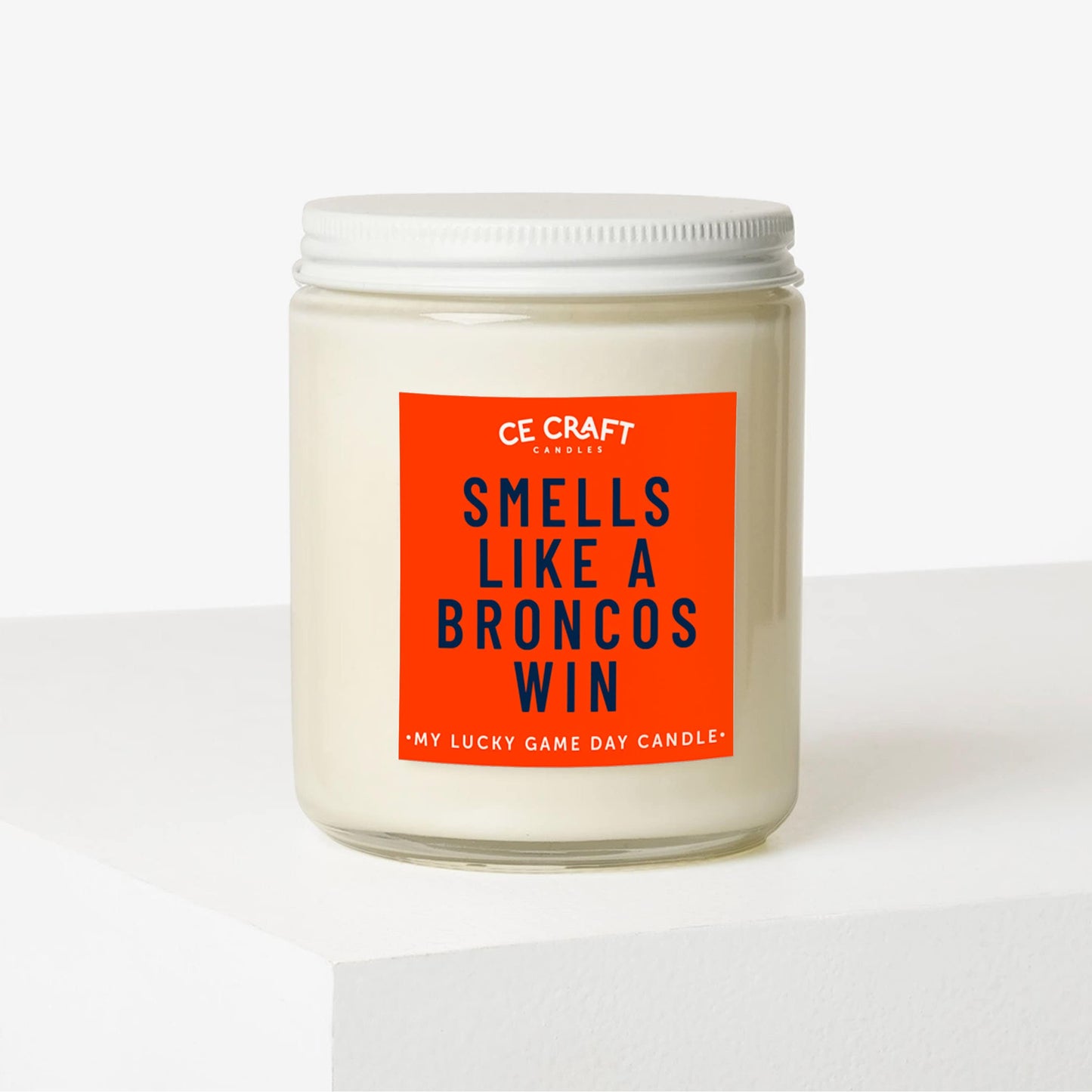 Smells Like a Broncos Win Scented Candle C & E Craft Co 