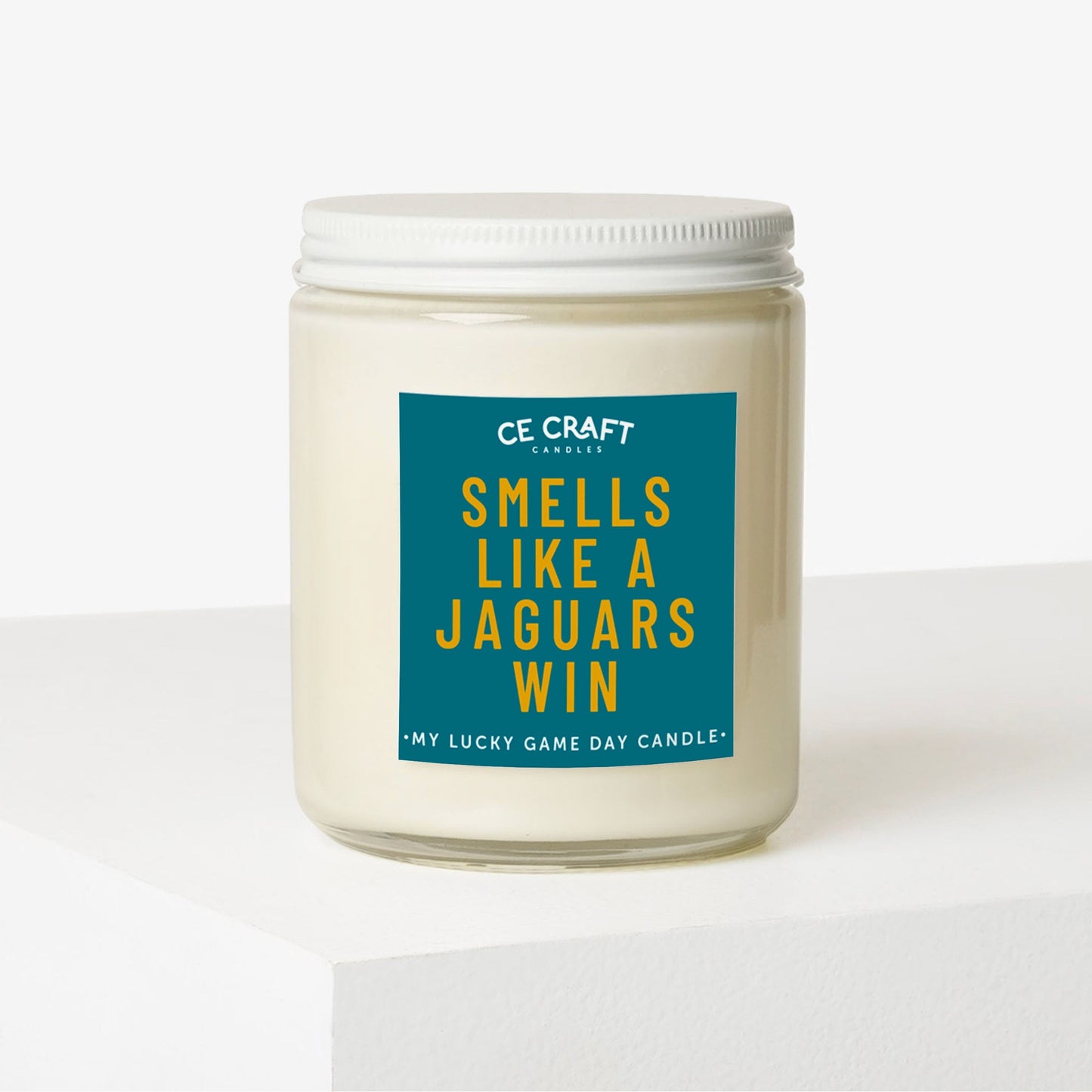 Smells Like a Jaguars Win Scented Candle C & E Craft Co 