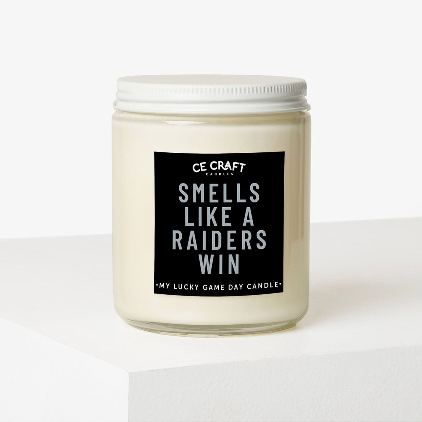 Smells Like a Raiders Win Scented Candle C & E Craft Co 