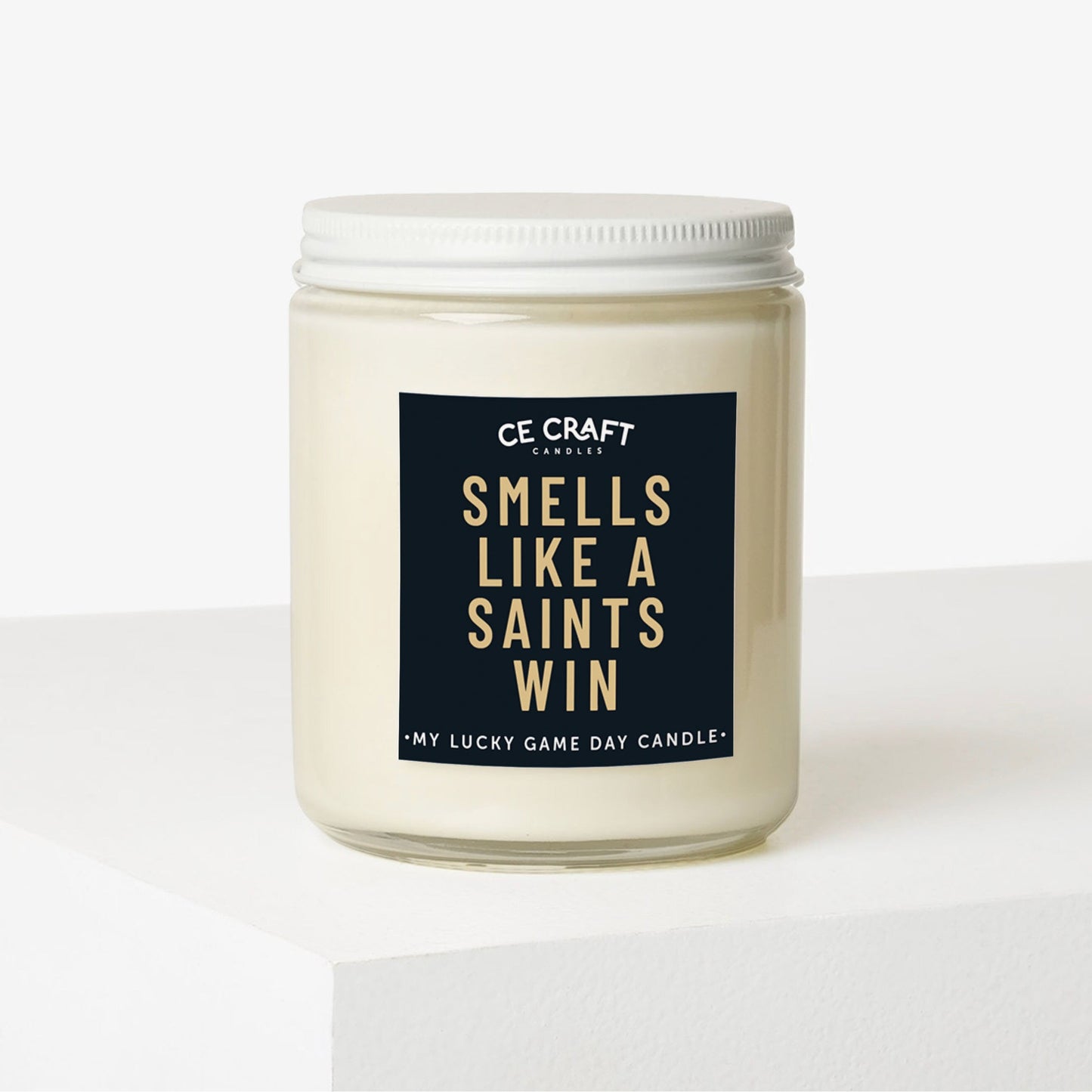 Smells Like a Saints Win Scented Candle C & E Craft Co 