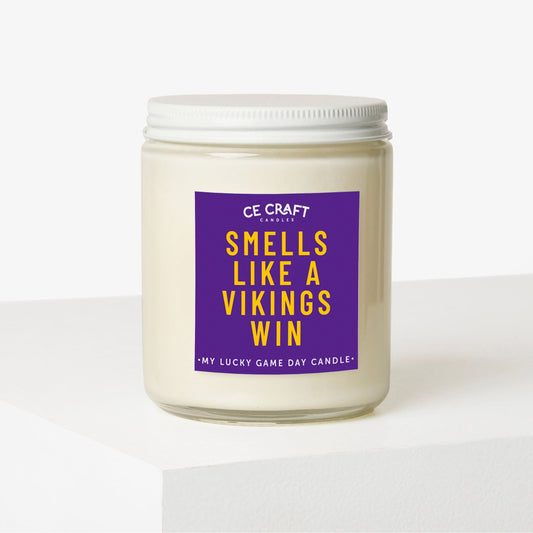 Smells Like a Vikings Win Scented Candle C & E Craft Co 